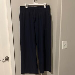Navy Wide-Leg Pants